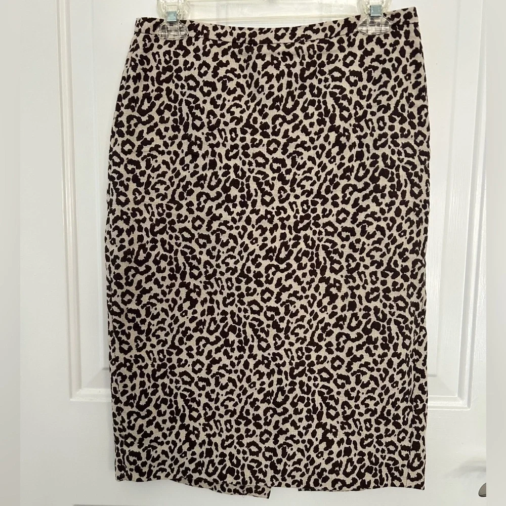 J. Crew Women's Animal Print Pencil Skirt Size 2